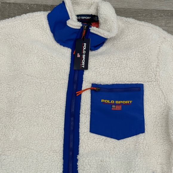 Polo Ralph Lauren Sport Voyager Pile Fleece Sherpa Jacket Men Size Large New - Picture 5 of 5